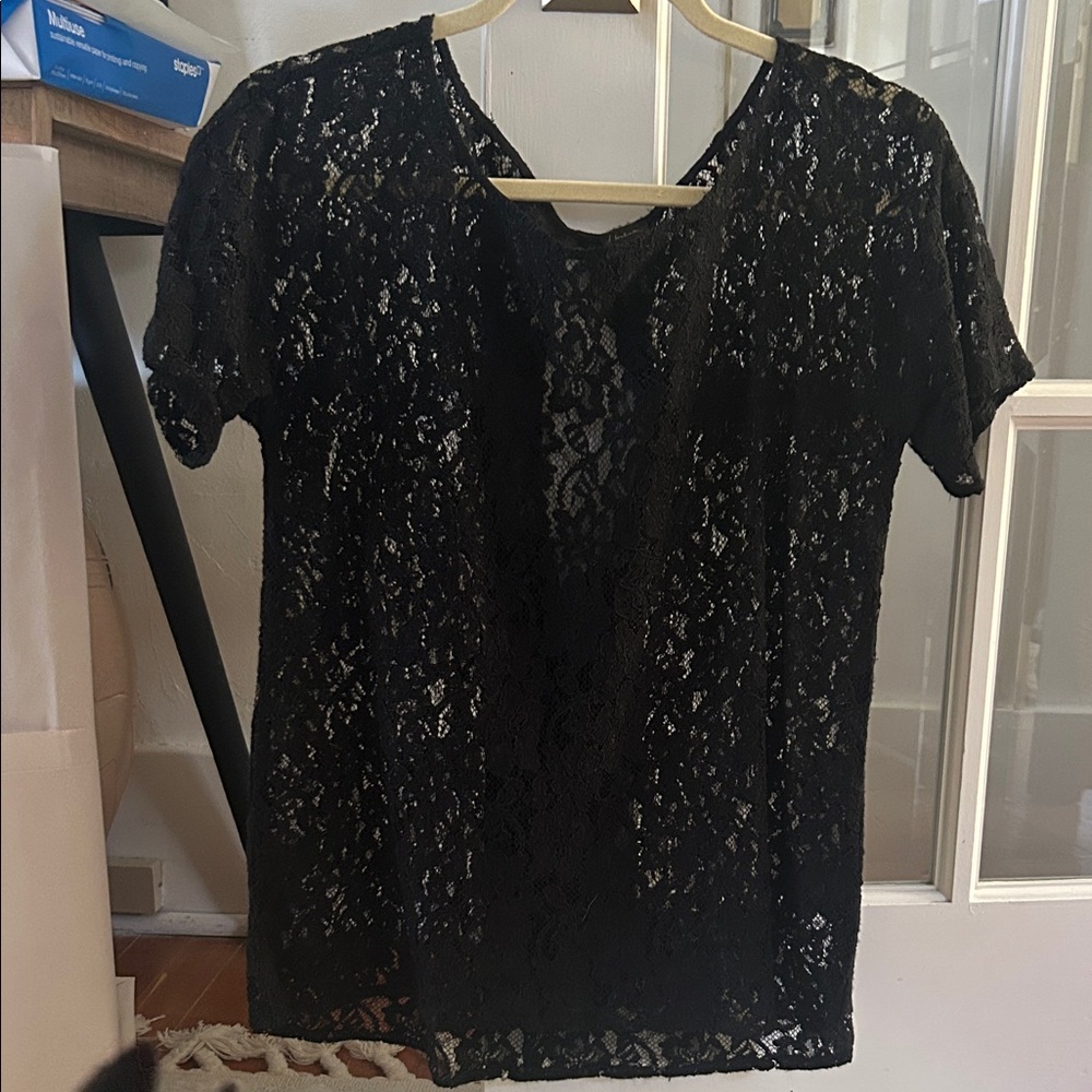 Babaton Black Lace Blouse